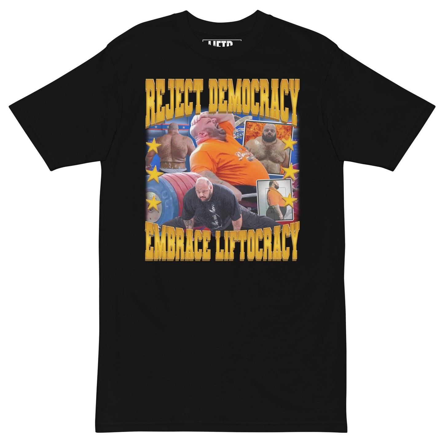 "Embrace Liftocracy" heavyweight tee